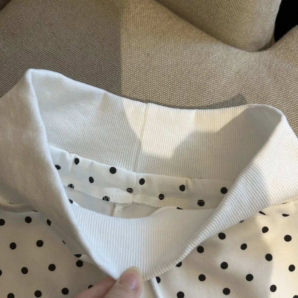 Wardrobe Staple Polka Dot Women Shorts Drawstring Waist Slim Fit Polka Dot Shorts Soft Lightweight Sport Shorts Women Girls