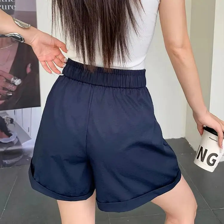 Lace Shorts Women Summer Thin Students Ice Silk Quick Dry Sunscreen Casual Sweatpants Breathable