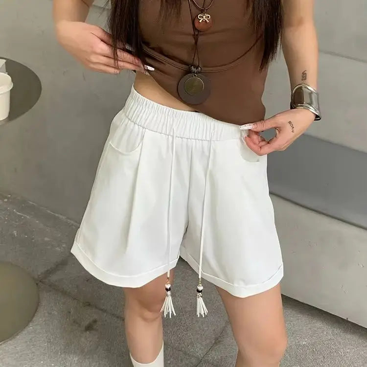 Lace Shorts Women Summer Thin Students Ice Silk Quick Dry Sunscreen Casual Sweatpants Breathable